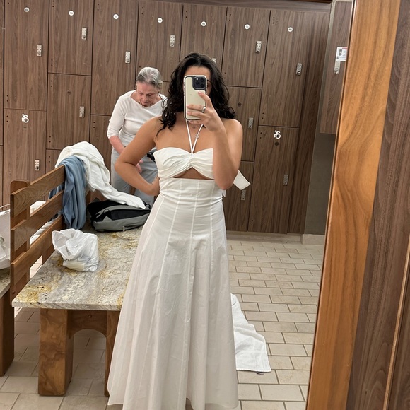 Oscar de la Renta - White/Ivory Midi Dress Size 2 - Picture 2 of 7